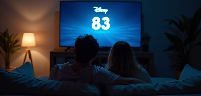 Jeune couple frustré devant la TV avec erreur Disney 83