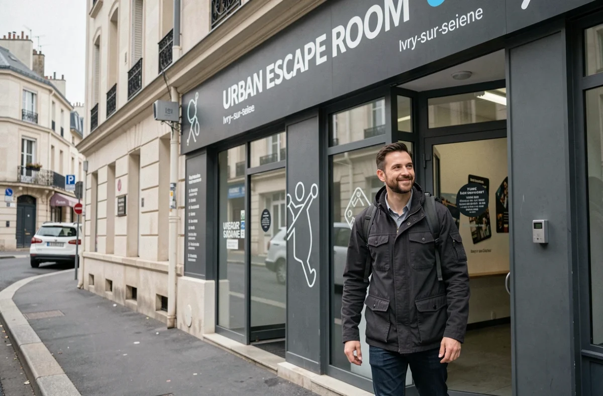 Façade de l'escape game Escape Yourself à Ivry-sur-Seine, enseigne nationale implantée dans le Val-de-Marne