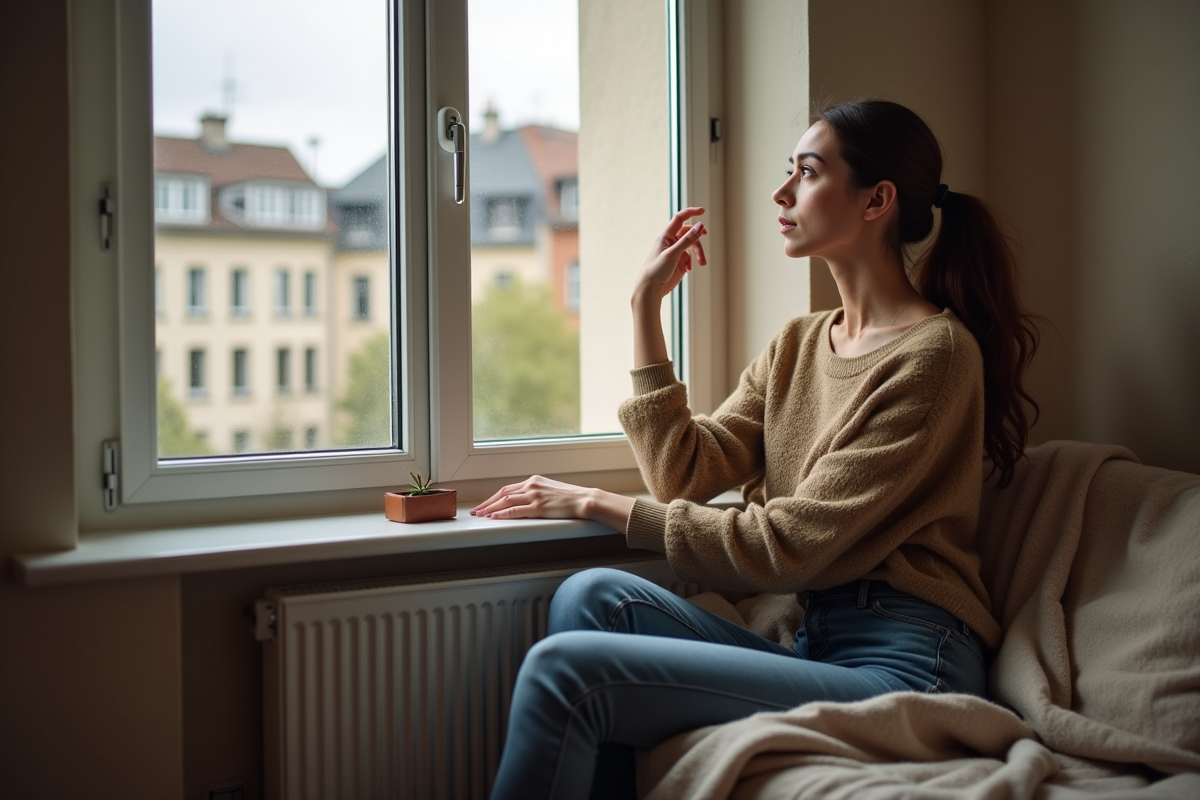 Jeune femme vérifiant l