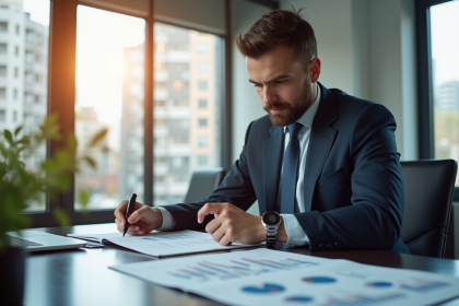 Gestionnaire d investissement professionnel dans un bureau moderne